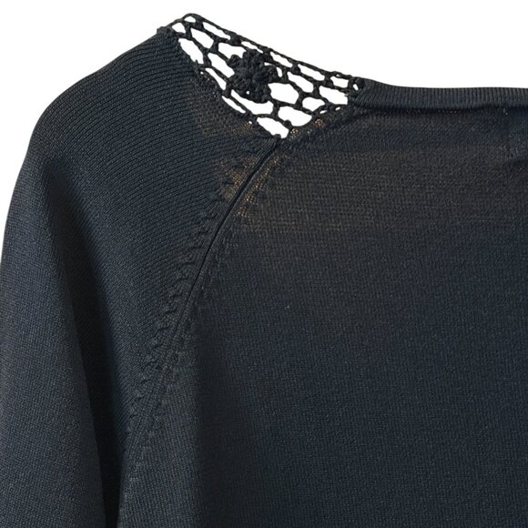 Soft Surroundings Vtg Multicolor Floral Embroidered Embellished Sweater size XL - Picture 6 of 6